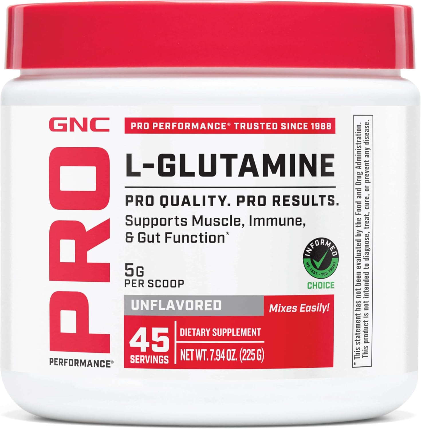 GNC Pro Performance L-Glutamina 5000 mg