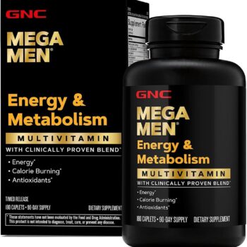 GNC Mega Men Energy & Metabolism Multivitamínico para hombres, 180 unidades