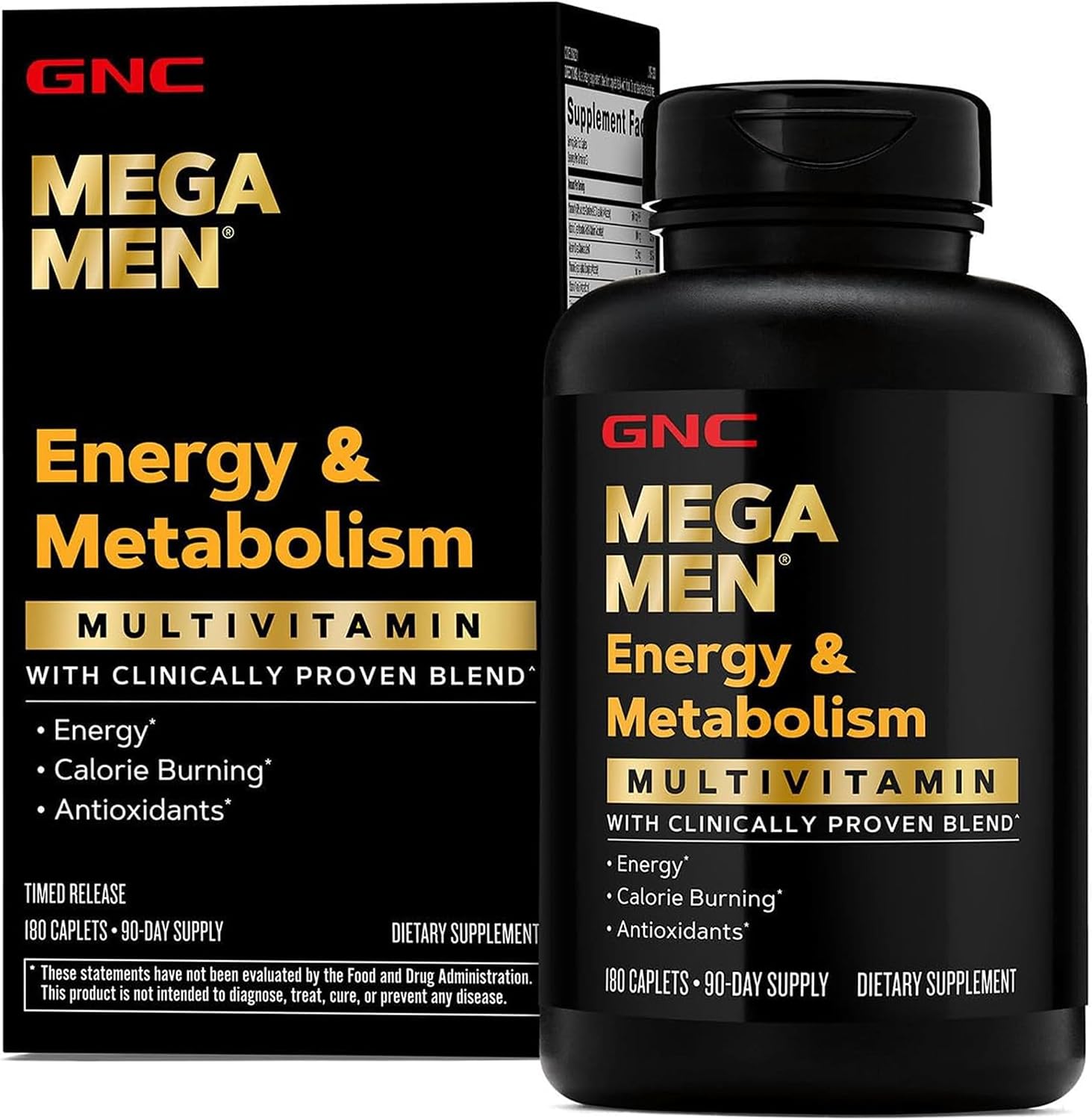 GNC Mega Men Energy & Metabolism Multivitamínico para hombres, 180 unidades