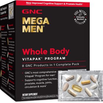 GNC Mega Men Programa Vitapak de cuerpo entero para hombres, 30 porciones